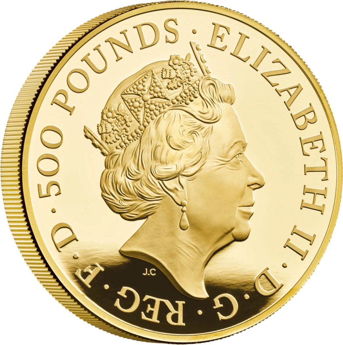 500 Pounds - Elizabeth II Seymour Panther; Gold Proof obverse