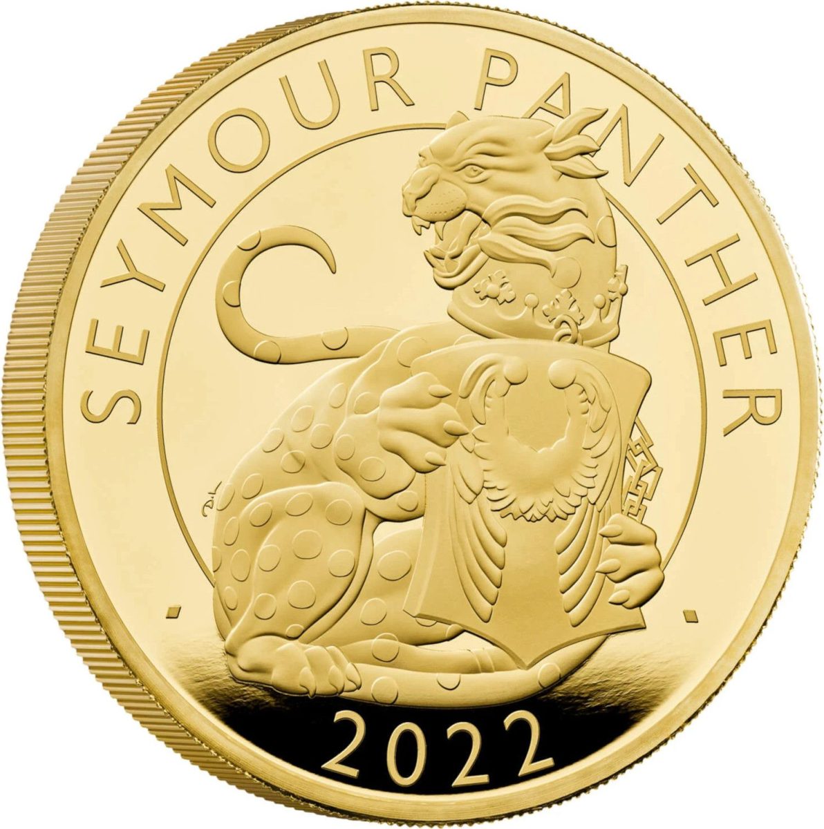 500 Pounds - Elizabeth II Seymour Panther; Gold Proof reverse