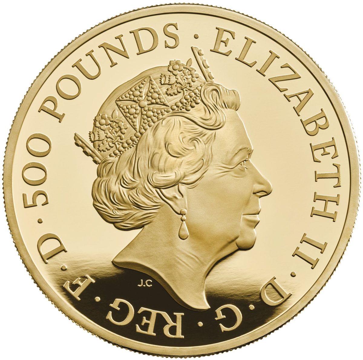 500 Pounds - Elizabeth II The Queen's Beasts Completer; Gold Proof obverse