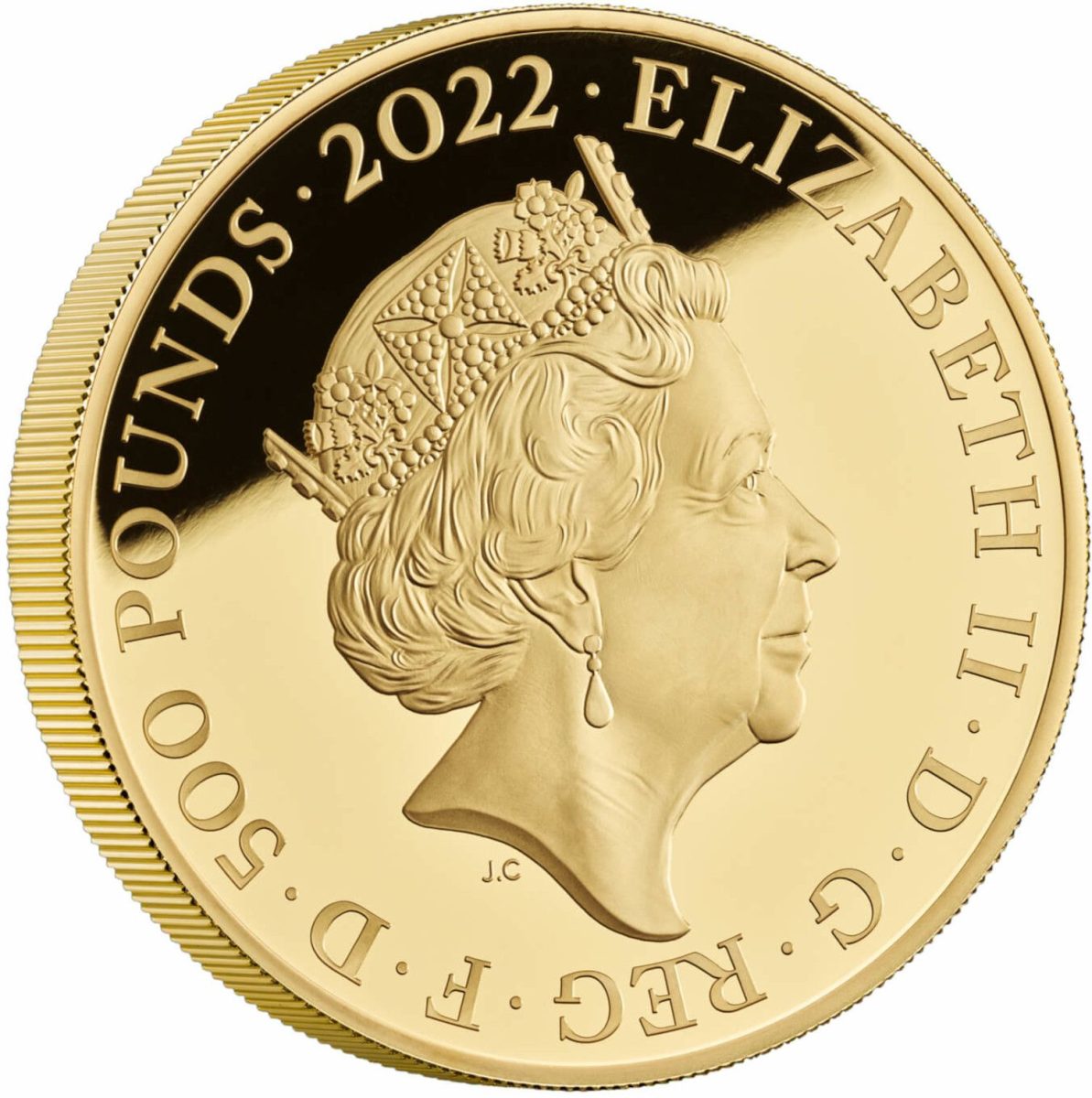 500 Pounds - Elizabeth II The Rolling Stones; Gold Proof obverse