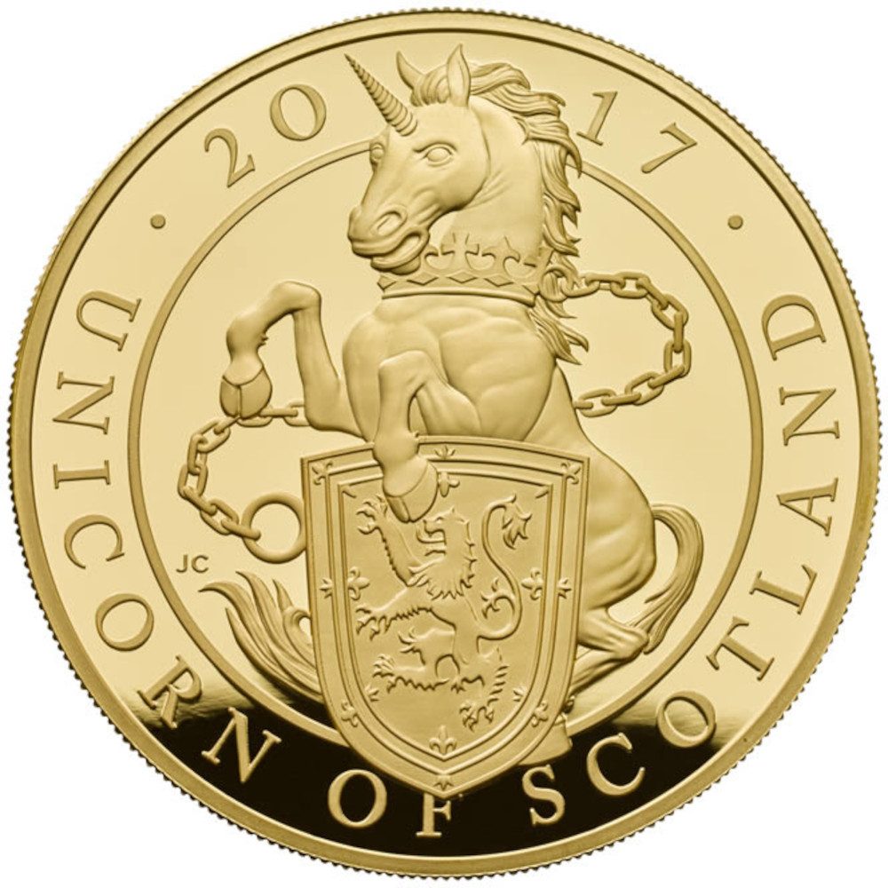 500 Pounds - Elizabeth II Unicorn of Scotland; Gold Proof