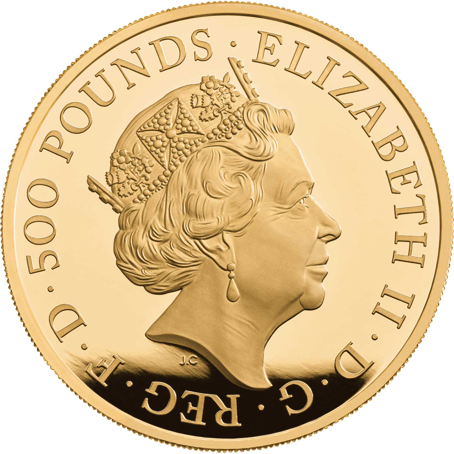 500 Pounds - Elizabeth II World War II; Gold Proof obverse