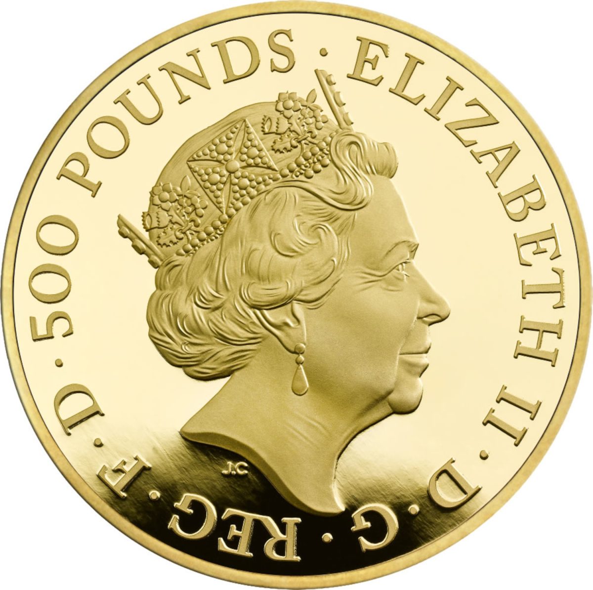 500 Pounds - Elizabeth II Year of the Monkey; Gold Proof obverse