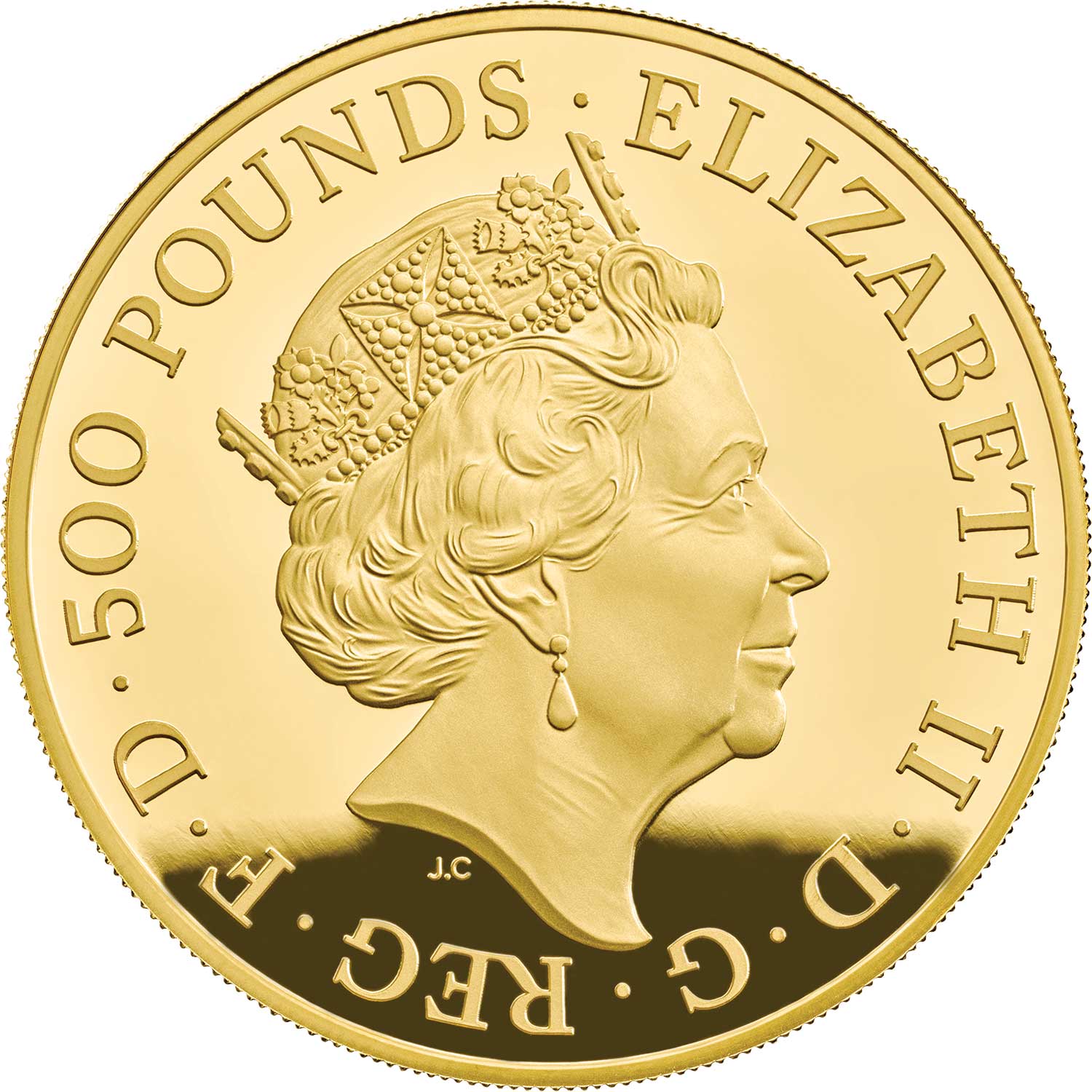 500 Pounds - Elizabeth II Year of the Pig; Gold Proof obverse