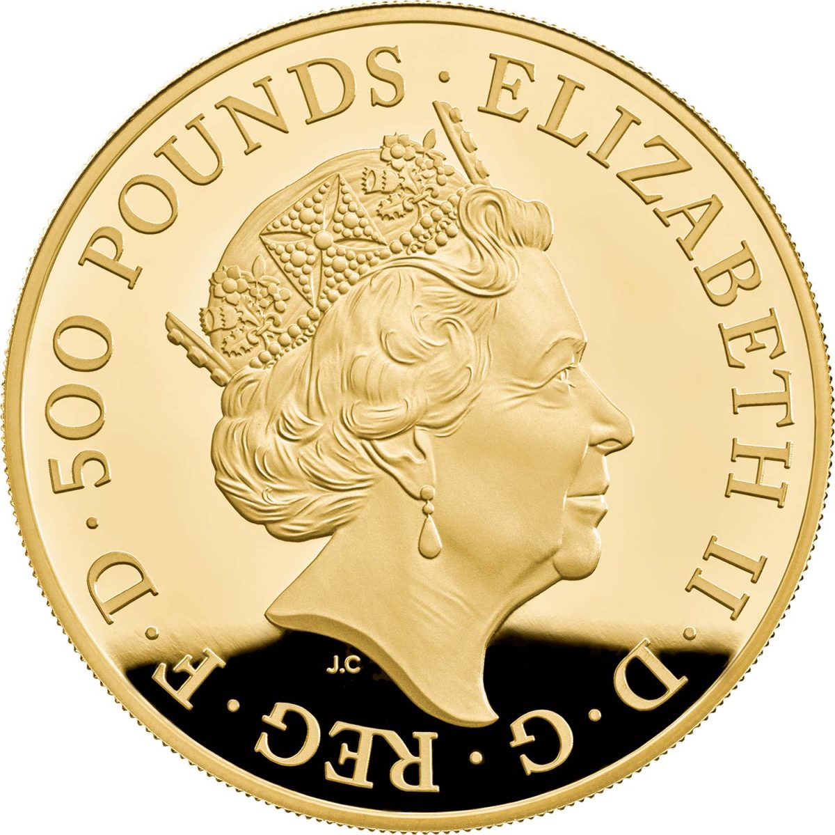 500 Pounds - Elizabeth II Year of the Rat; Gold Proof obverse
