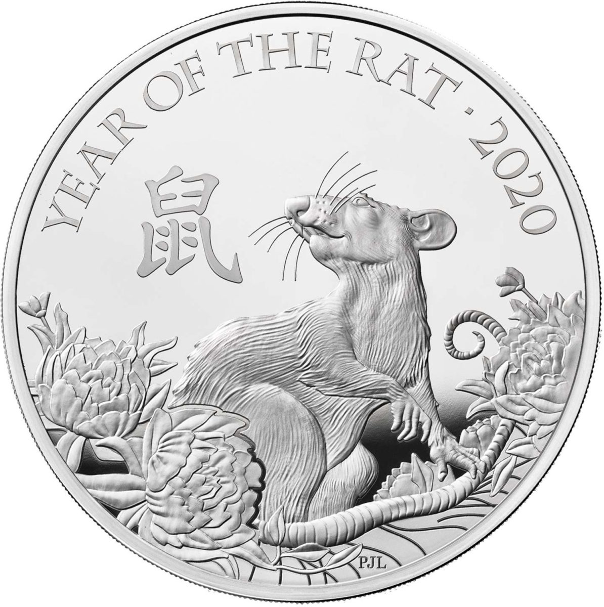 500 Pounds - Elizabeth II Year of the Rat; Silver Proof reverse