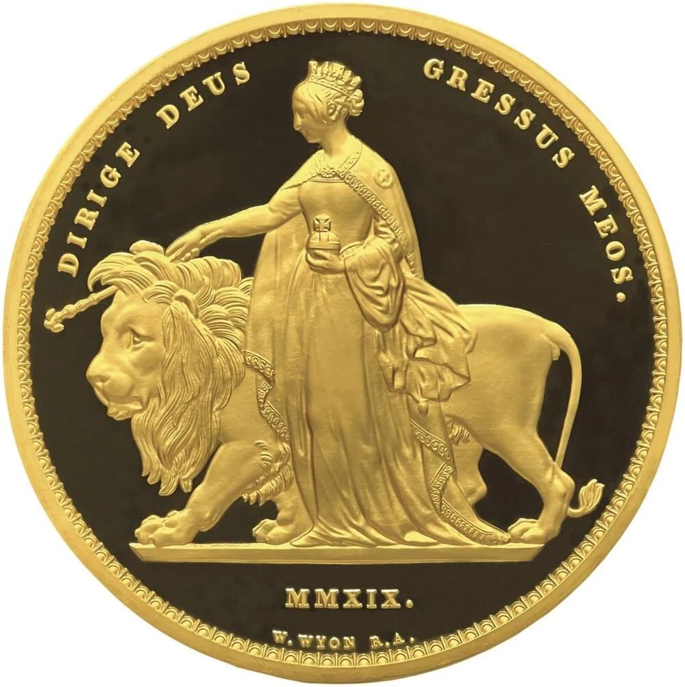 5000 Pounds - Elizabeth II Una and The Lion; Gold Proof