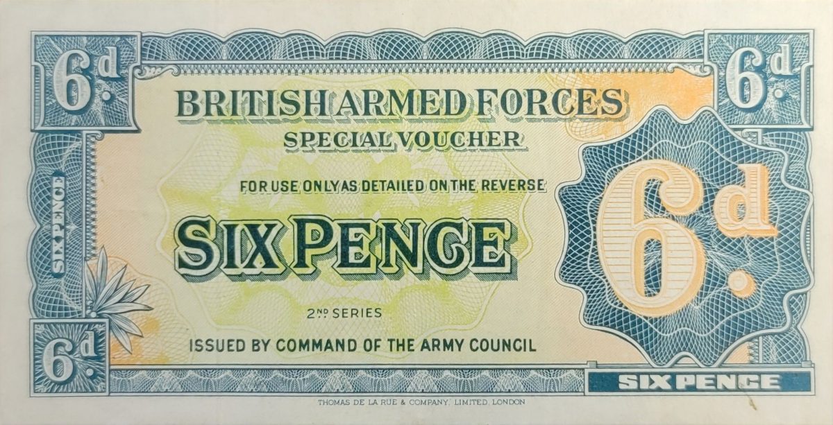 6 Pence British Armed Forces; 2nd series obverse
