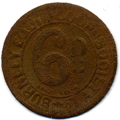 6 Pence - Burnley Equit. CSL Lancashire reverse
