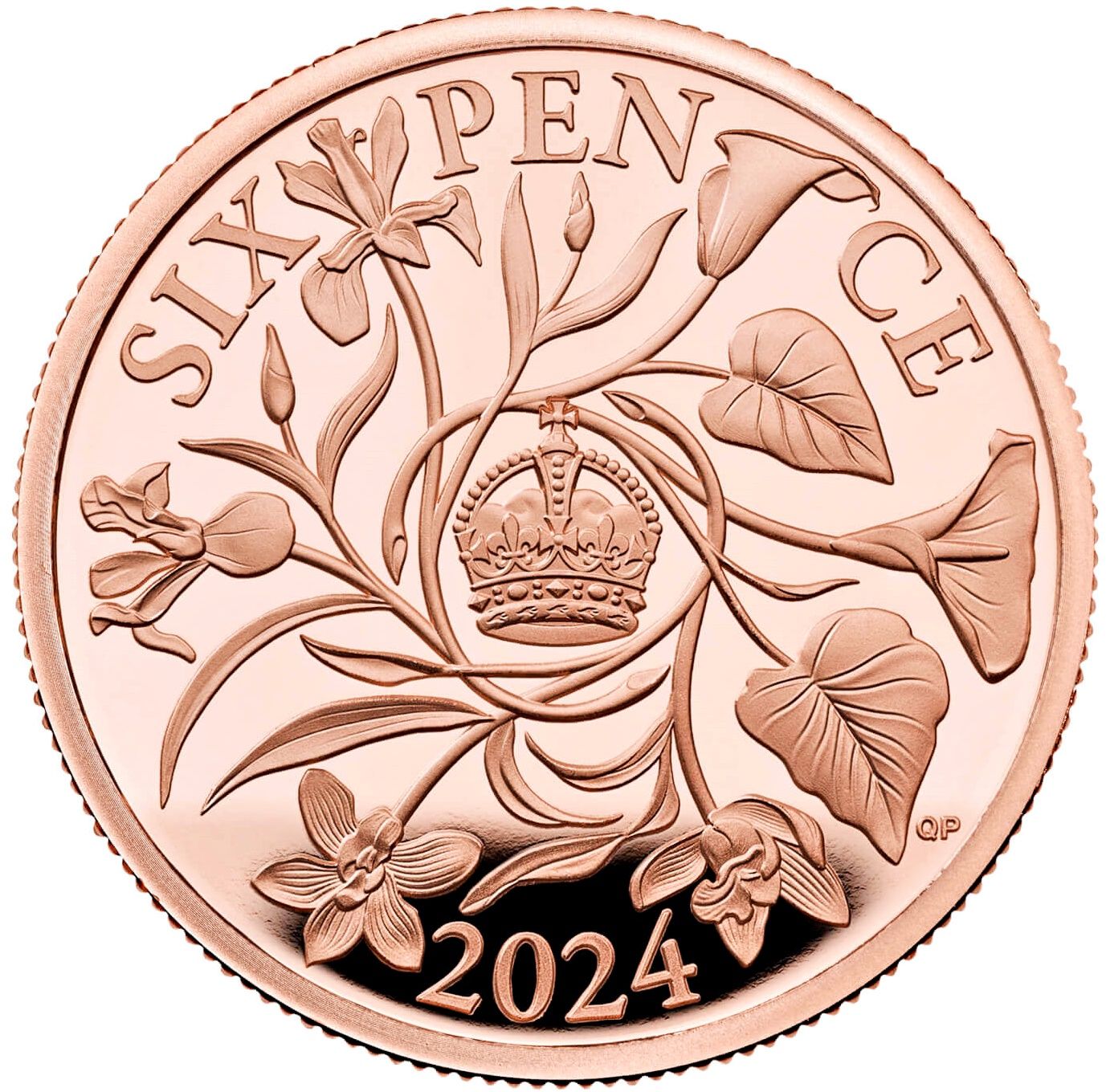 6 Pence - Charles III Rose Gold reverse