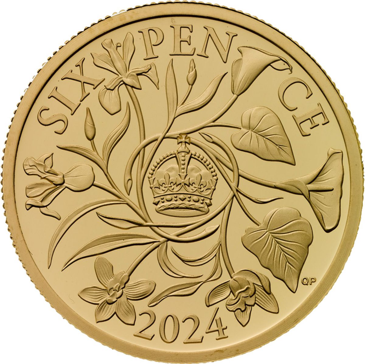 6 Pence - Charles III Yellow Gold reverse