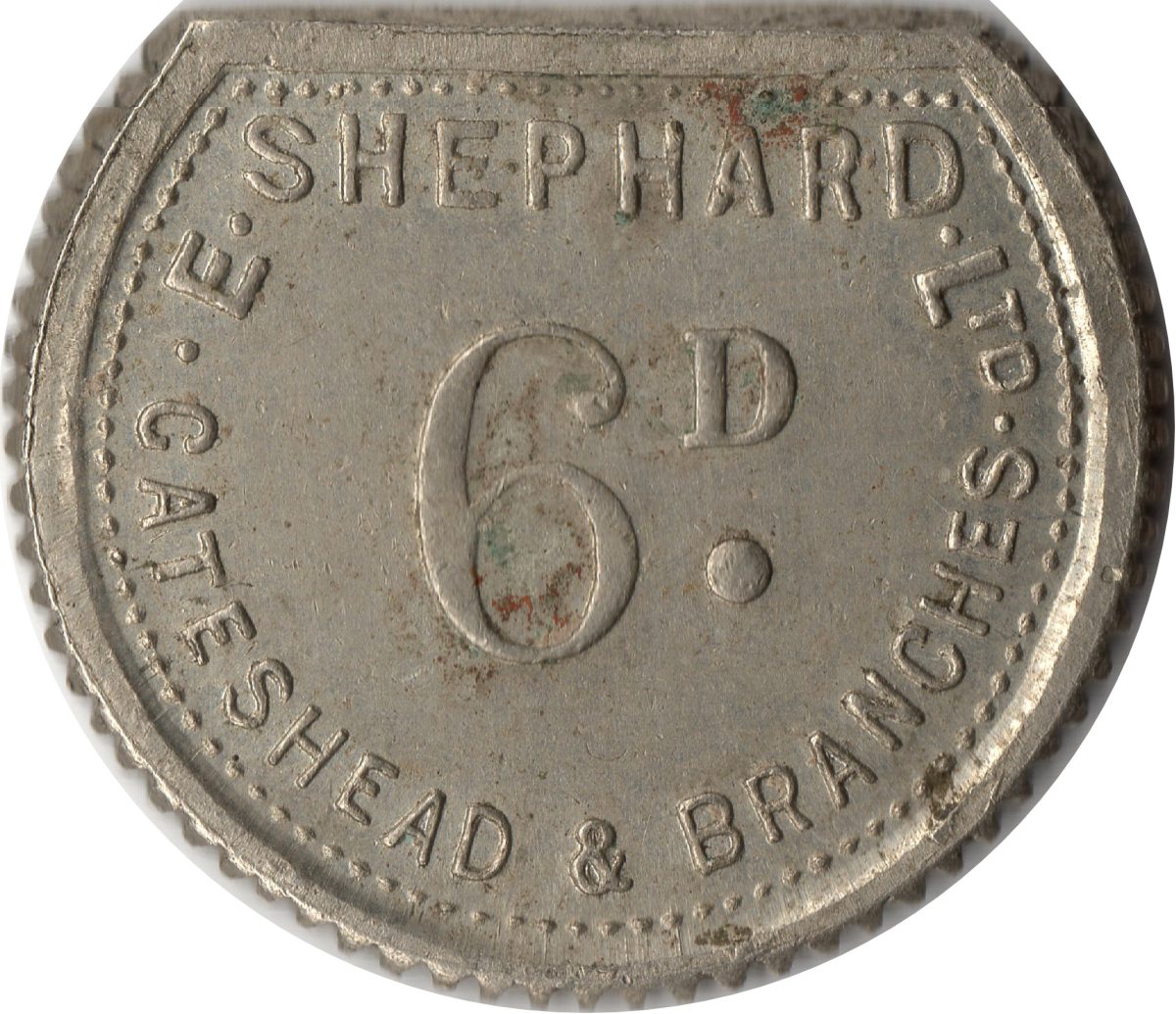 6 Pence - E. Shephard Ltd Gateshead reverse