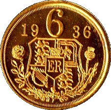 6 Pence - Edward VIII New strike pattern reverse