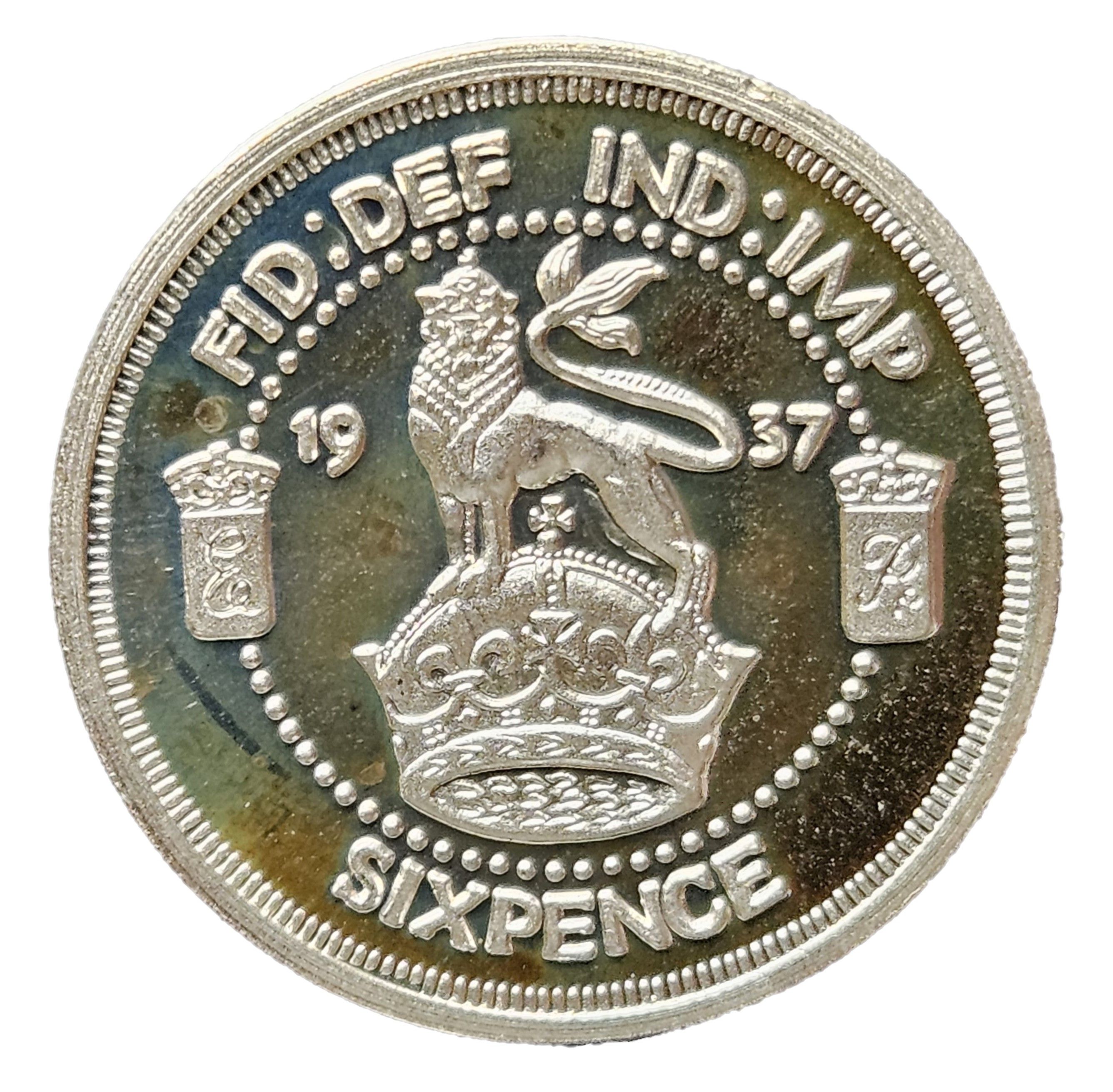 6 Pence Edward VIII Pattern Shilling Design reverse