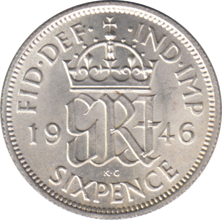 6 Pence - George VI 1st coinage reverse