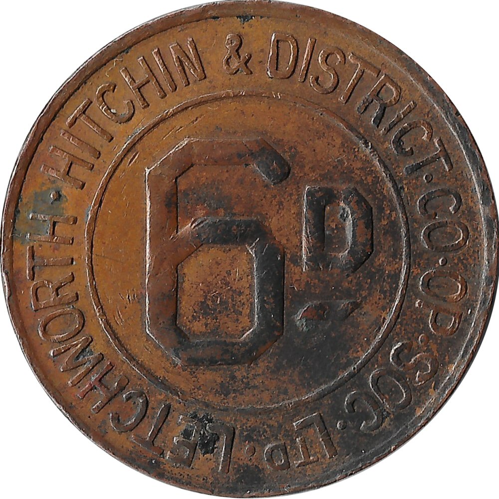 6 Pence - Letchworth, Hitchin and District reverse