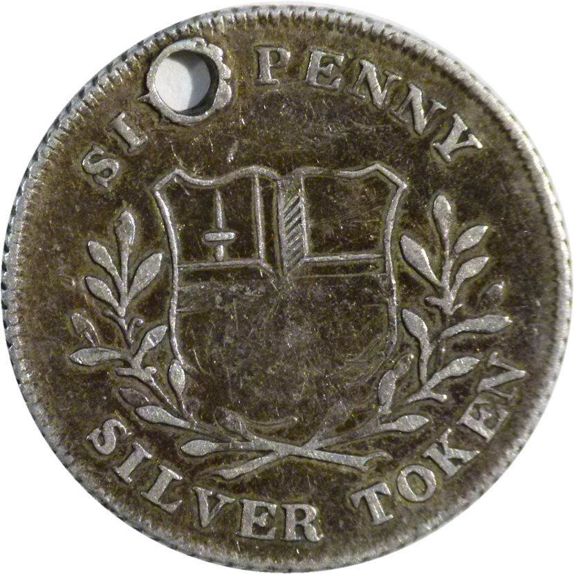 6 Pence Middlesex - London / Charing Cross reverse