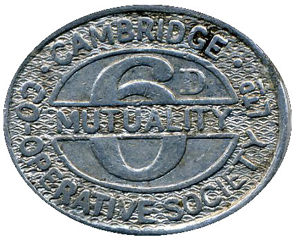 6 Pence Mutuality - Cambridge CSL Cambridgeshire reverse