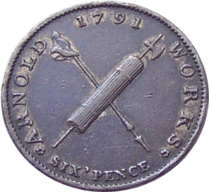 6 Pence Nottinghamshire - Arnold Works reverse