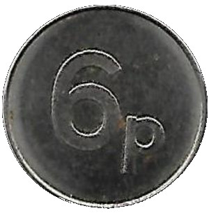 6 Pence Ship reverse