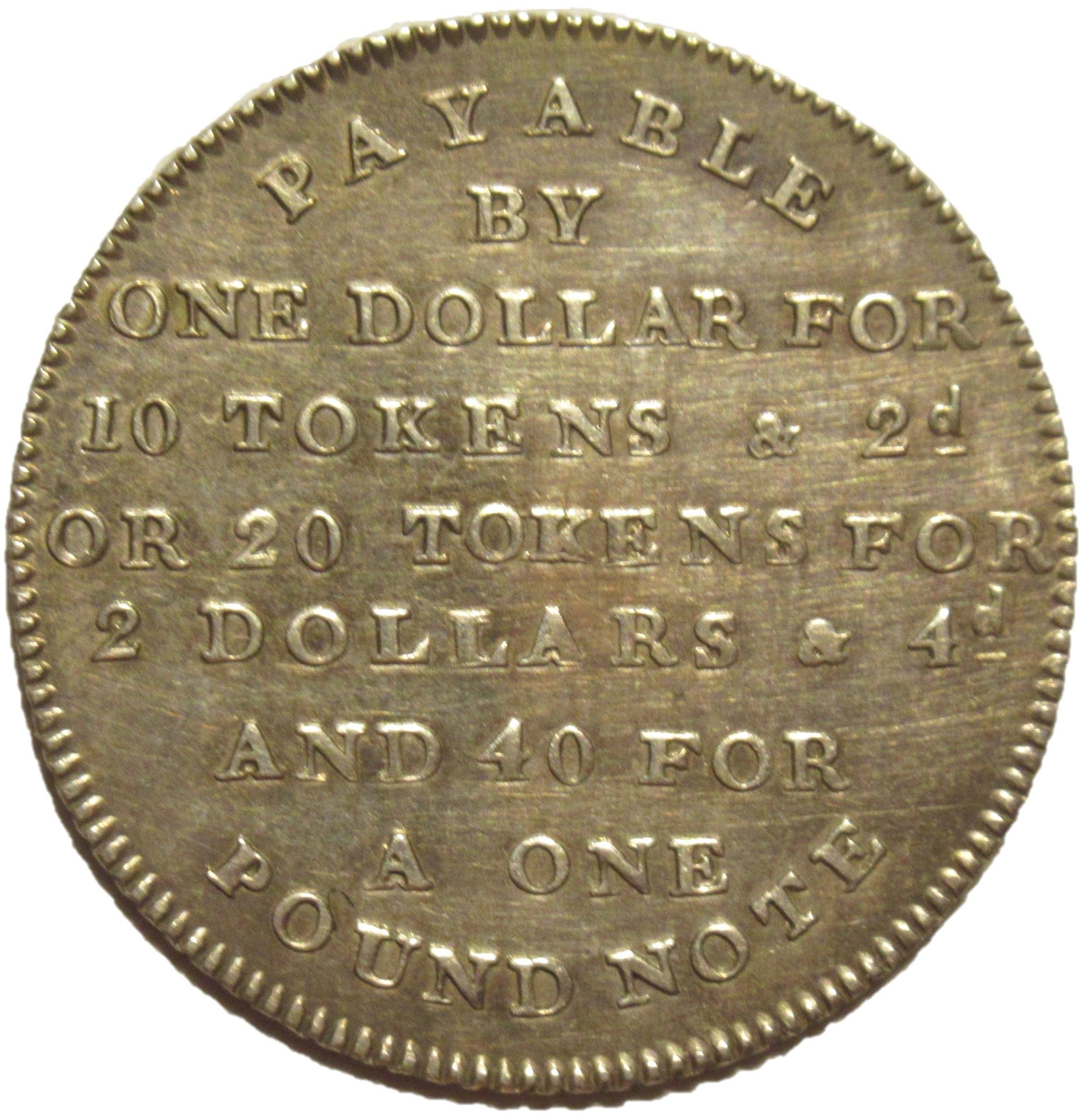 6 Pence Somersetshire - Bristol Bridge / R.Tripp & Co. reverse
