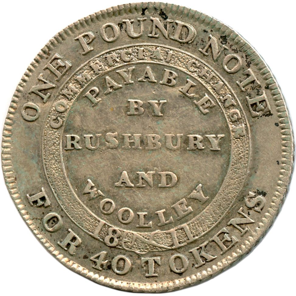 6 Pence Staffordshire - Bilston / Rushbury and Woolley reverse