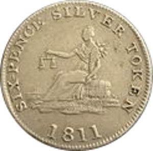 6 Pence Token 1811 Yorkshire/Sheffield reverse