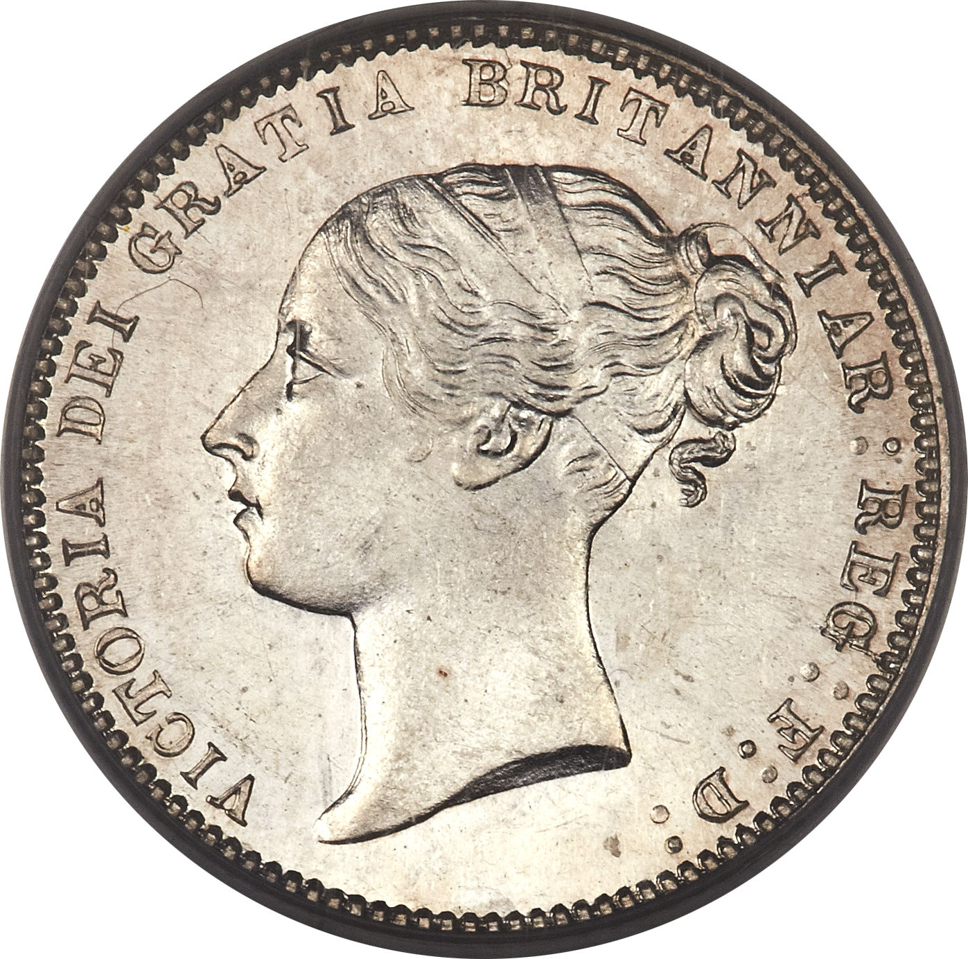 6 Pence - Victoria 1st portrait; 2nd type obverse