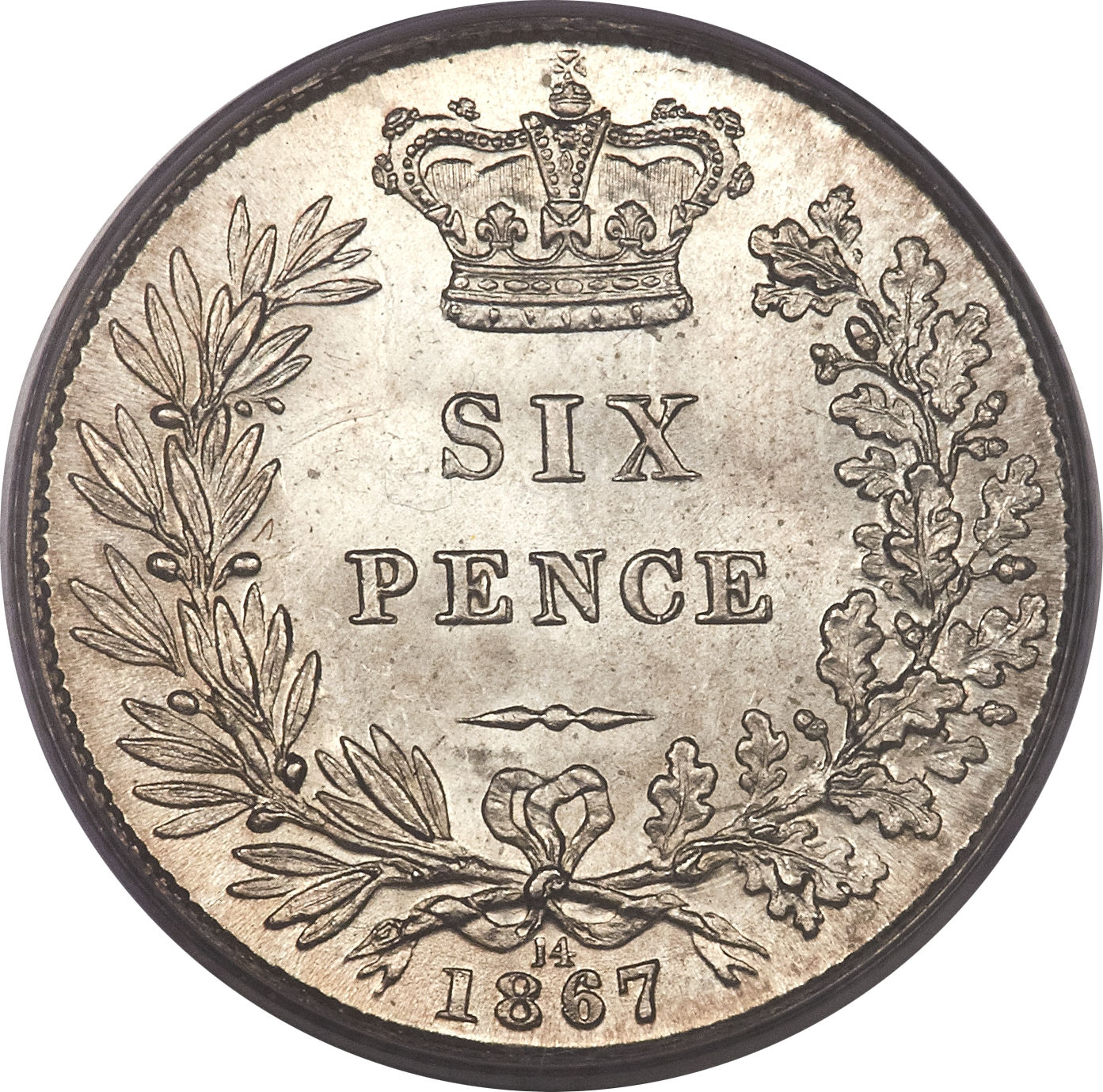 6 Pence - Victoria 1st portrait; 2nd type reverse