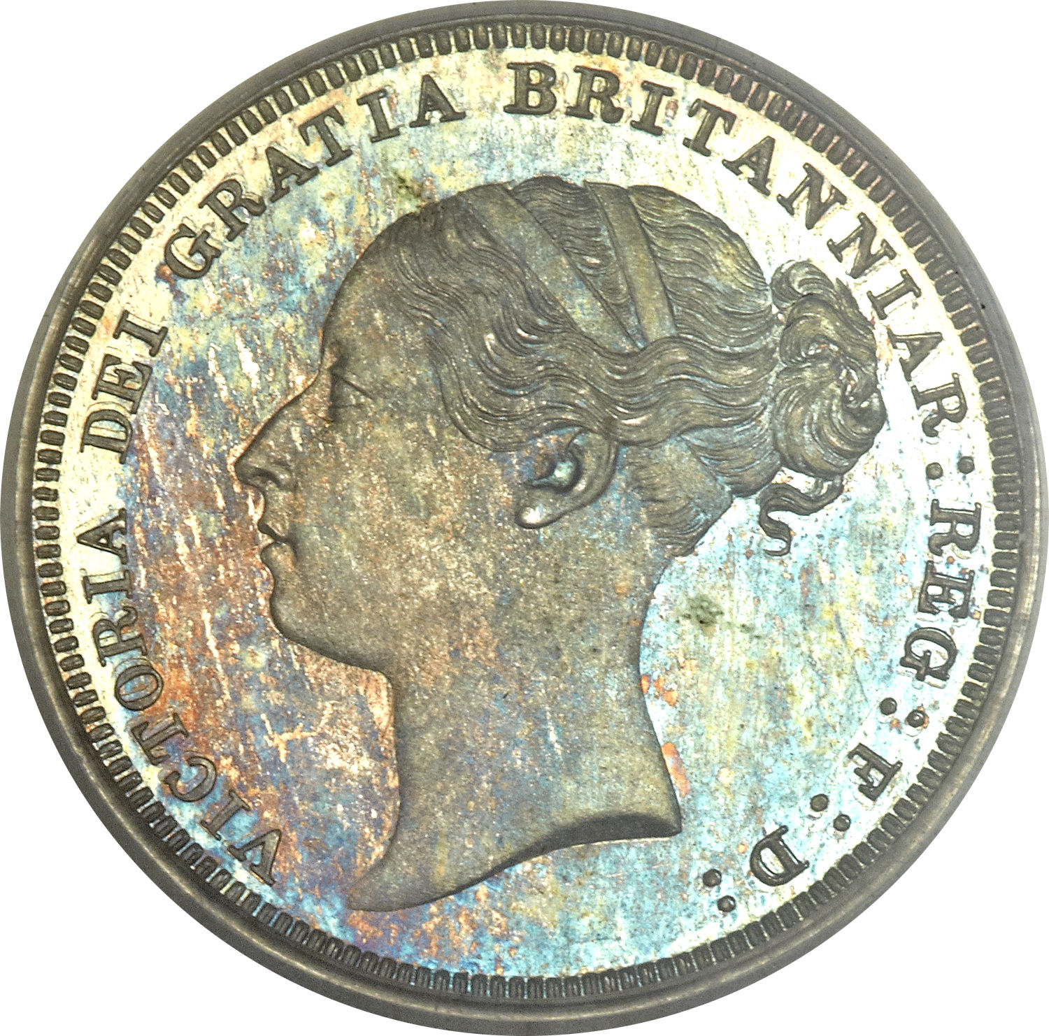 6 Pence - Victoria 1st portrait; 3rd type obverse