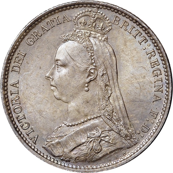 6 Pence - Victoria 2nd portrait; 2nd reverse obverse