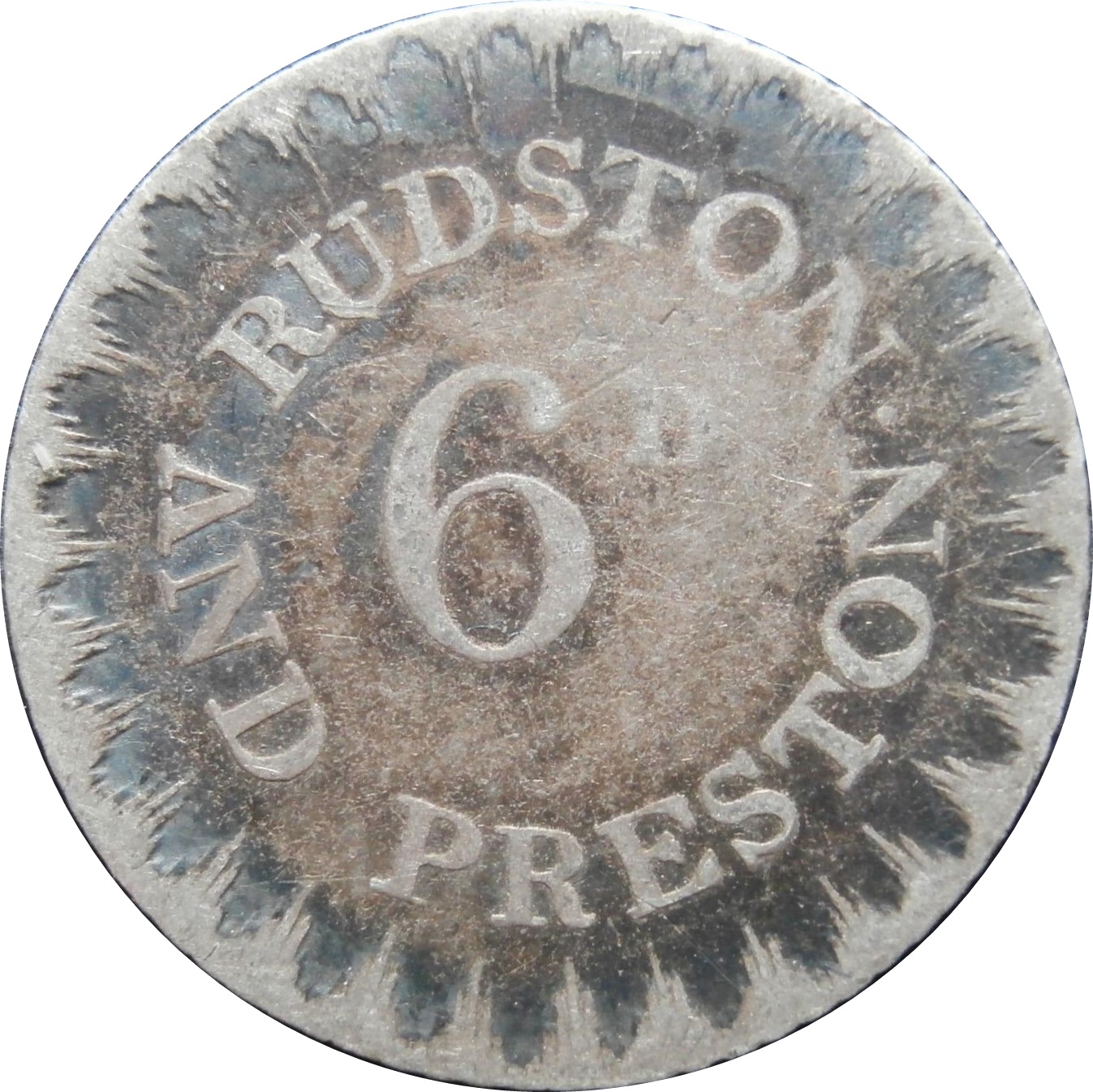 6 Pence Yorkshire - Hull / Rudston and Preston reverse