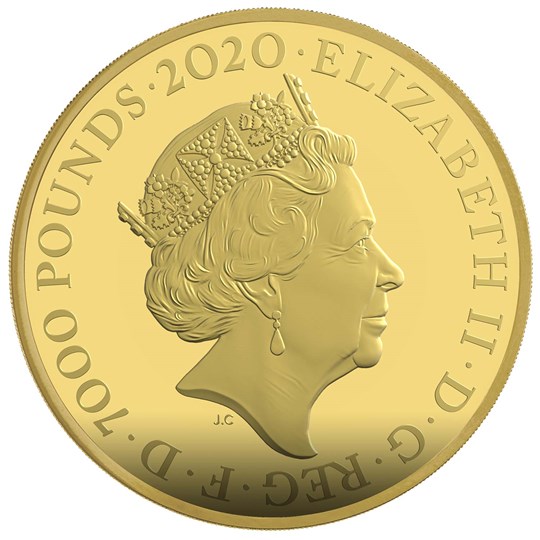7000 Pounds - Elizabeth II James Bond; Gold Proof obverse