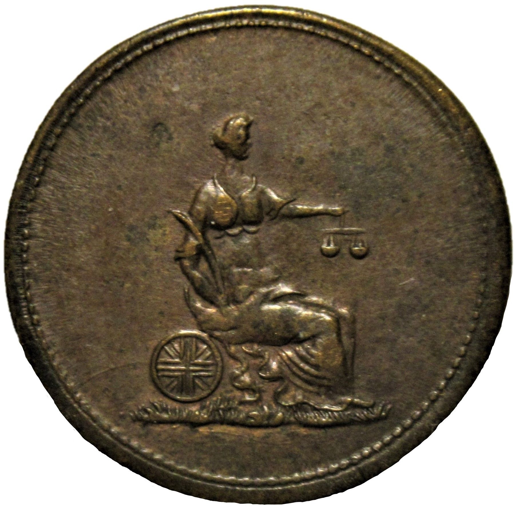 Columbia Farthing, with fasces reverse