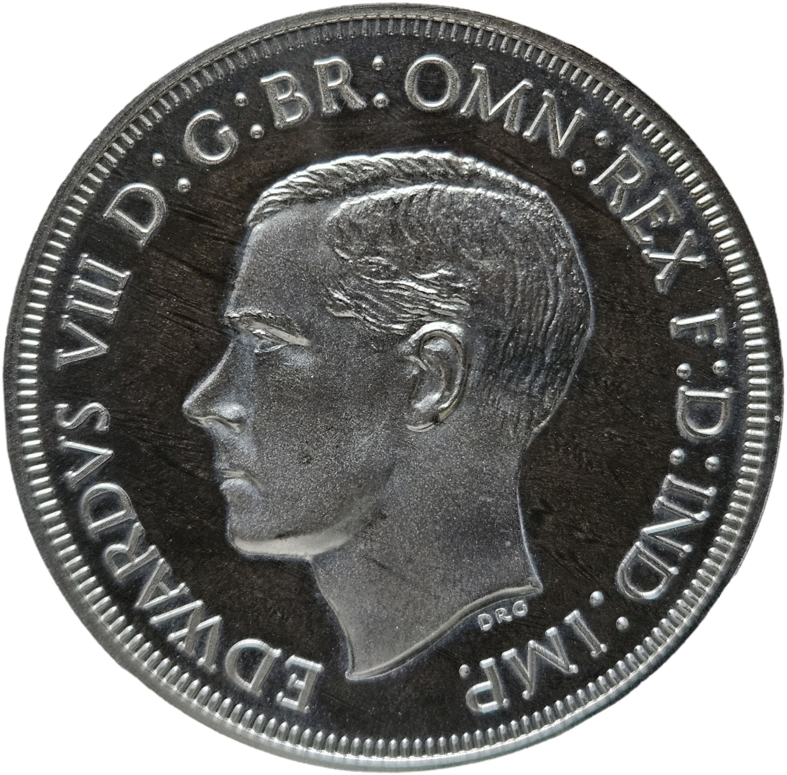 Fantasy Coin - 1 Crown Edward VIII Pattern, Silver obverse