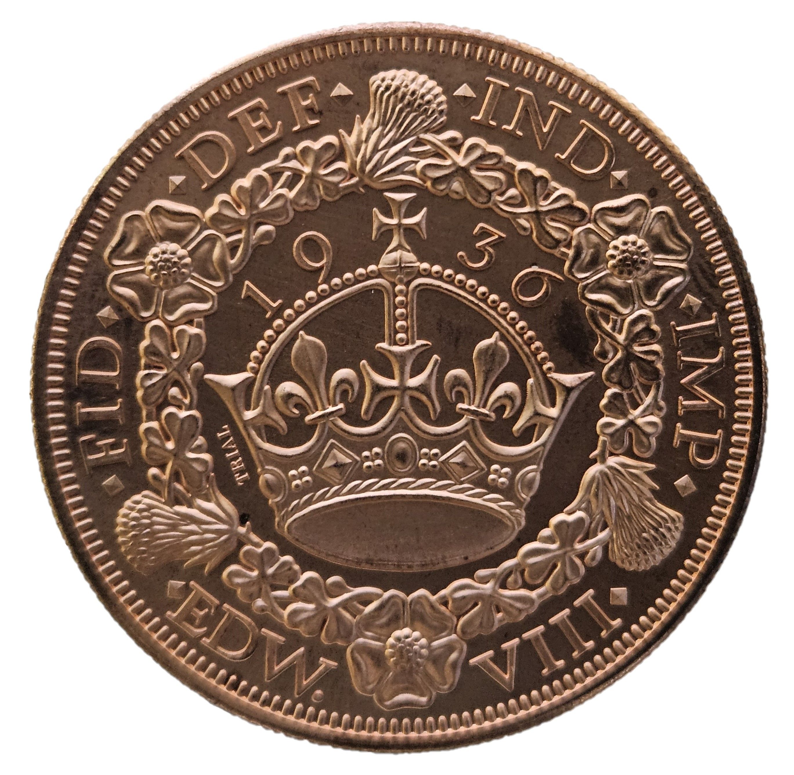 Fantasy Coin - Edward VIII "Wreath" Crown, Trial reverse