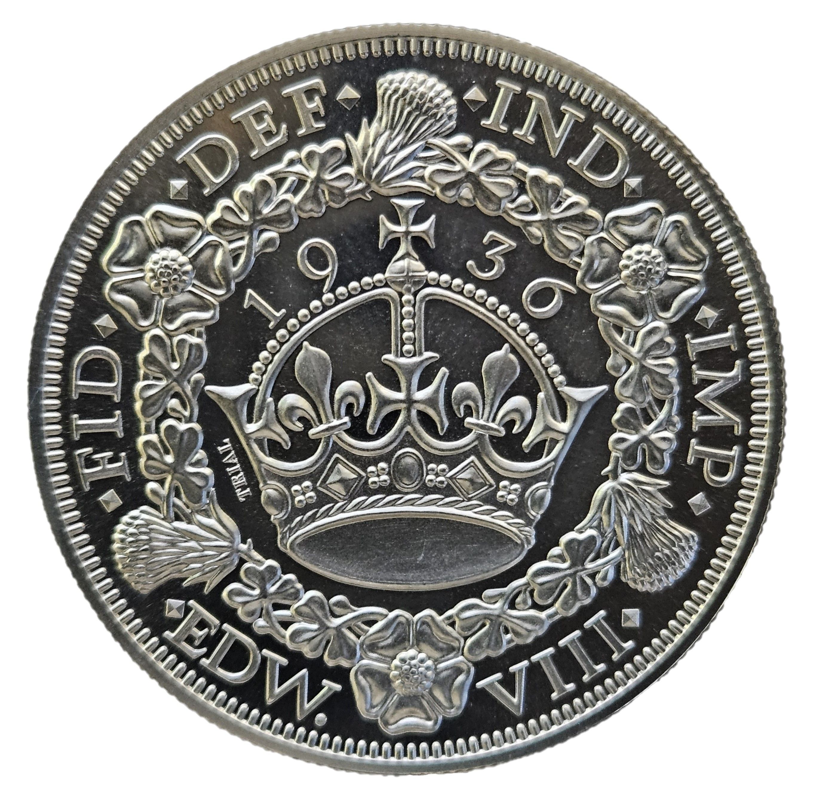 Fantasy Coin - Edward VIII "Wreath" Crown, Trial reverse