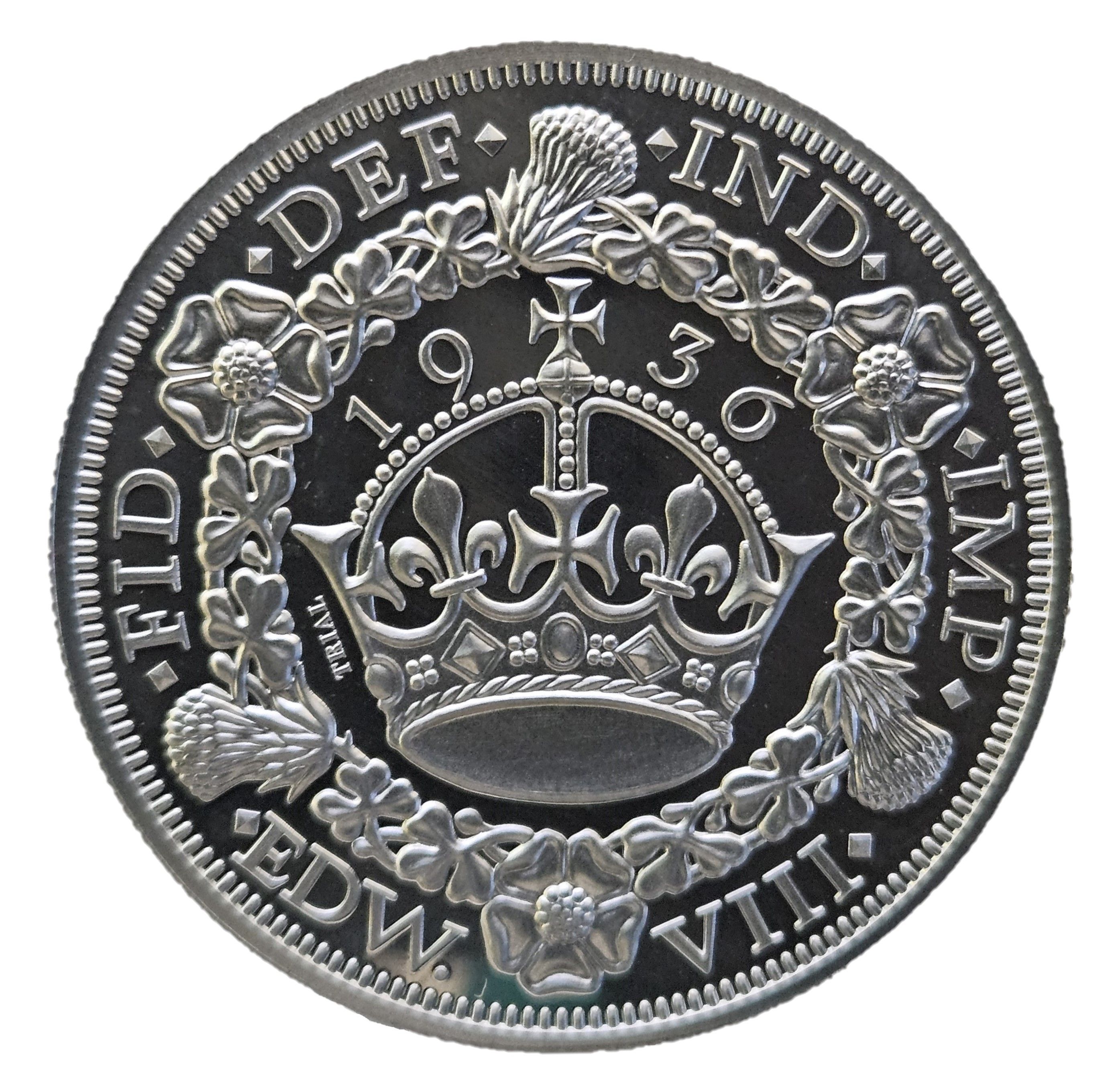 Fantasy Coin - Edward VIII "Wreath" Crown, Trial reverse