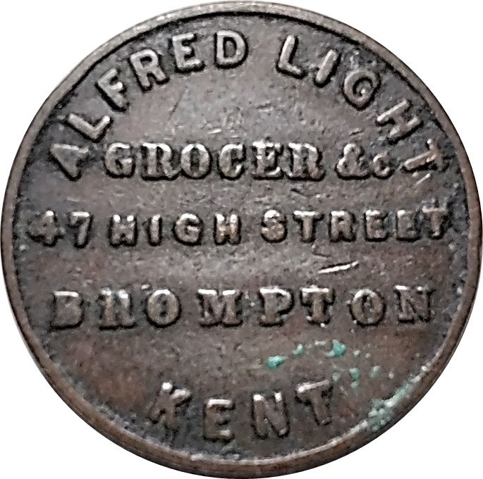 Farthing Kent - Alfred Light obverse