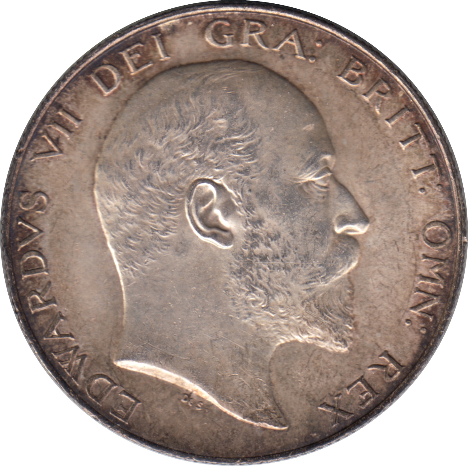 ½ Crown - Edward VII obverse