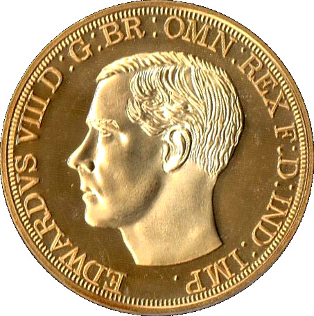 ½ Crown - Edward VIII New strike pattern obverse