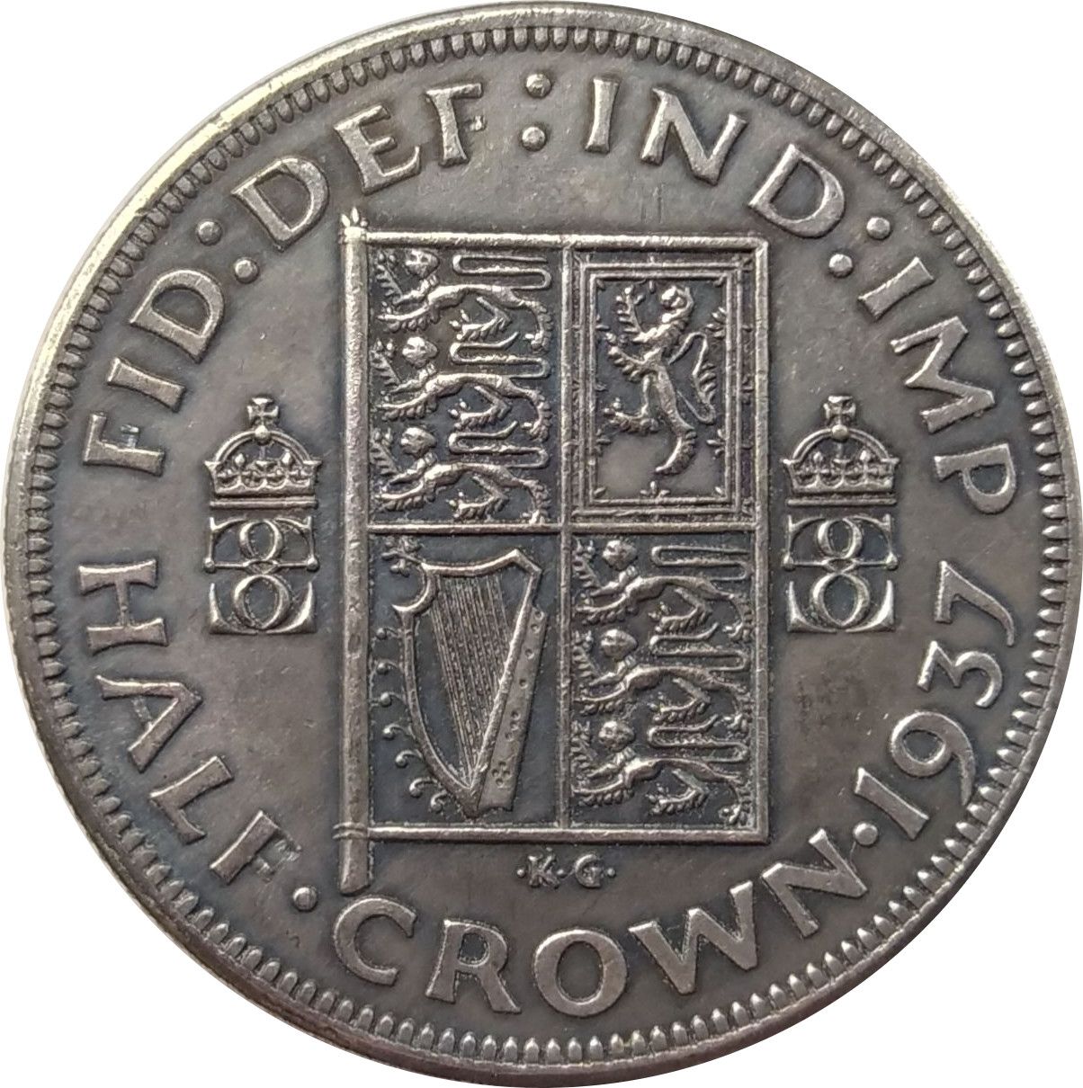 ½ Crown - Edward VIII Pattern reverse