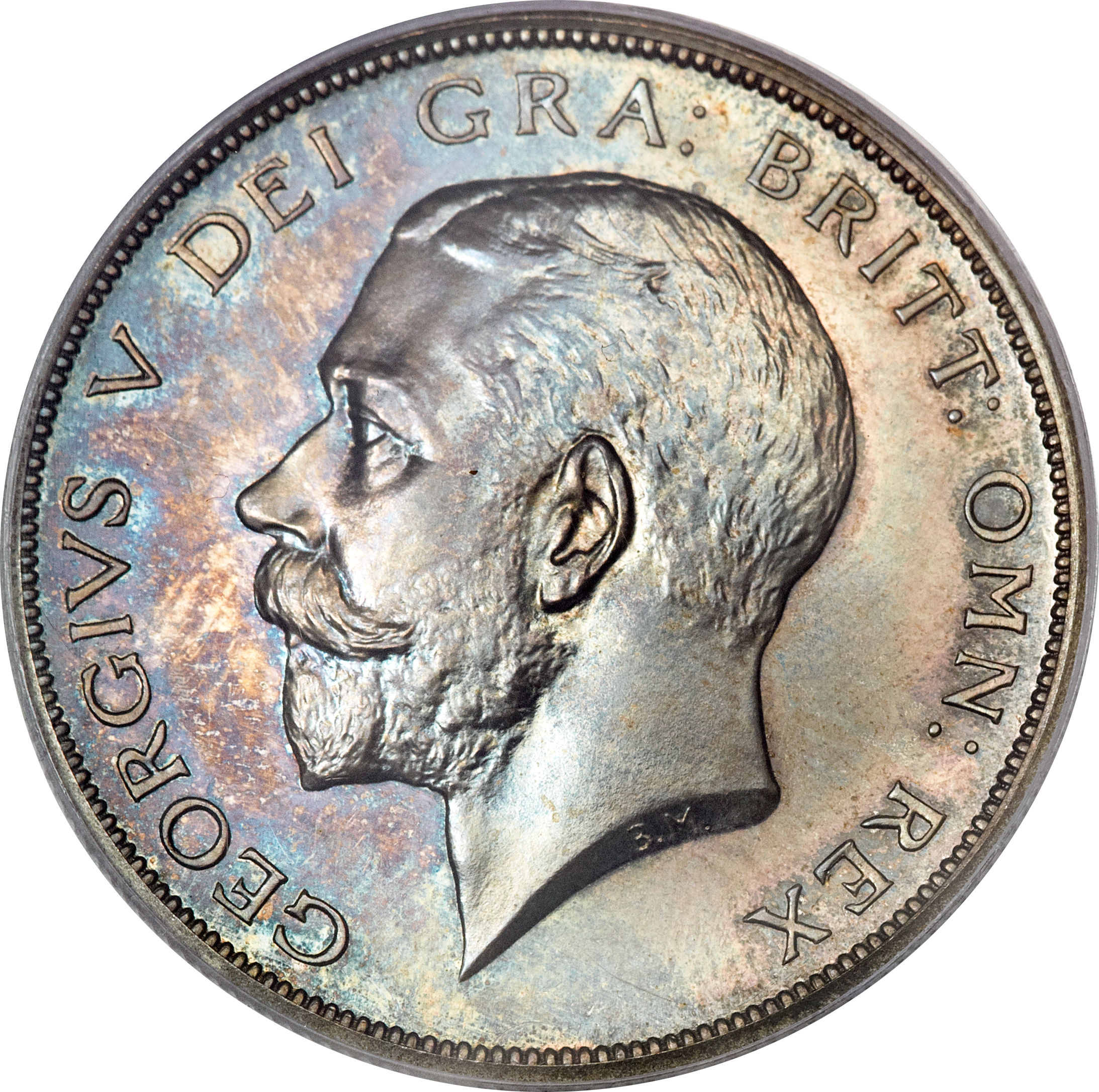 ½ Crown - George V 1st type obverse