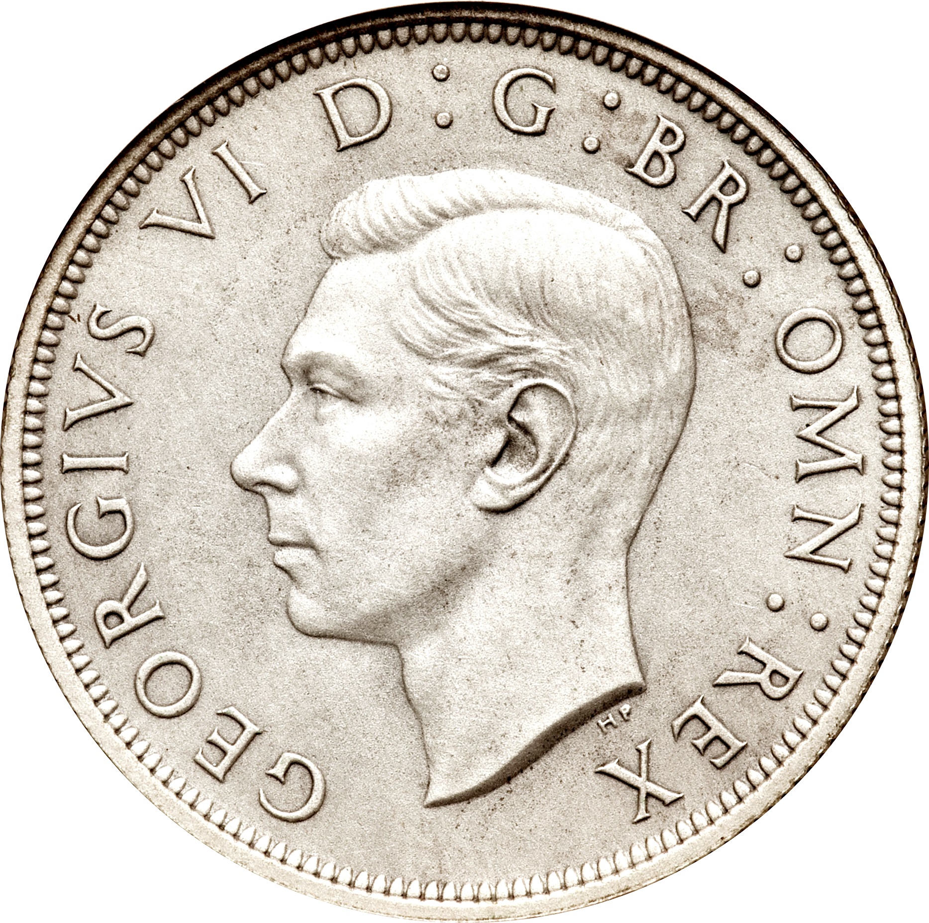 ½ Crown - George VI 1st type obverse