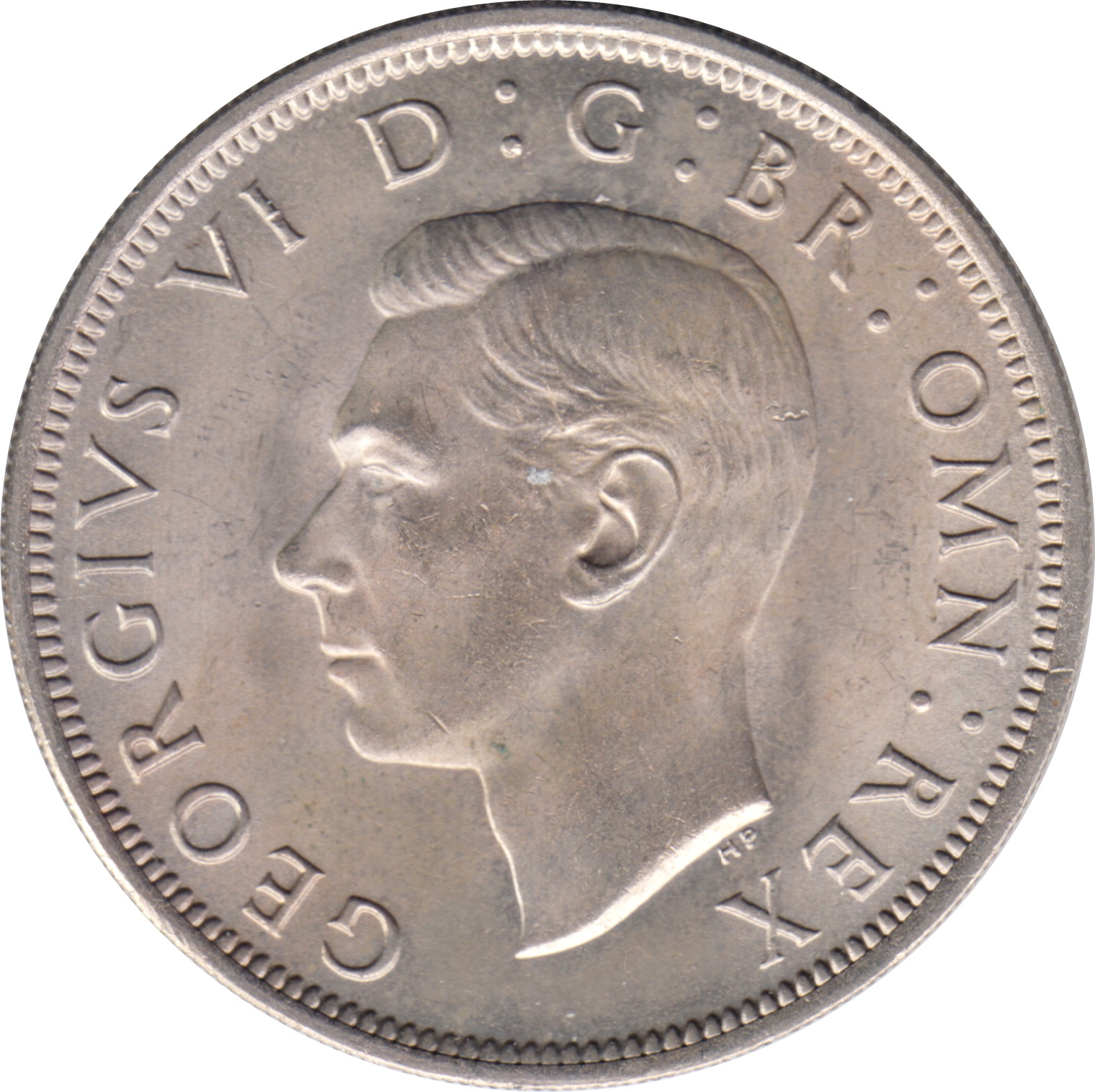 ½ Crown - George VI 2nd type obverse