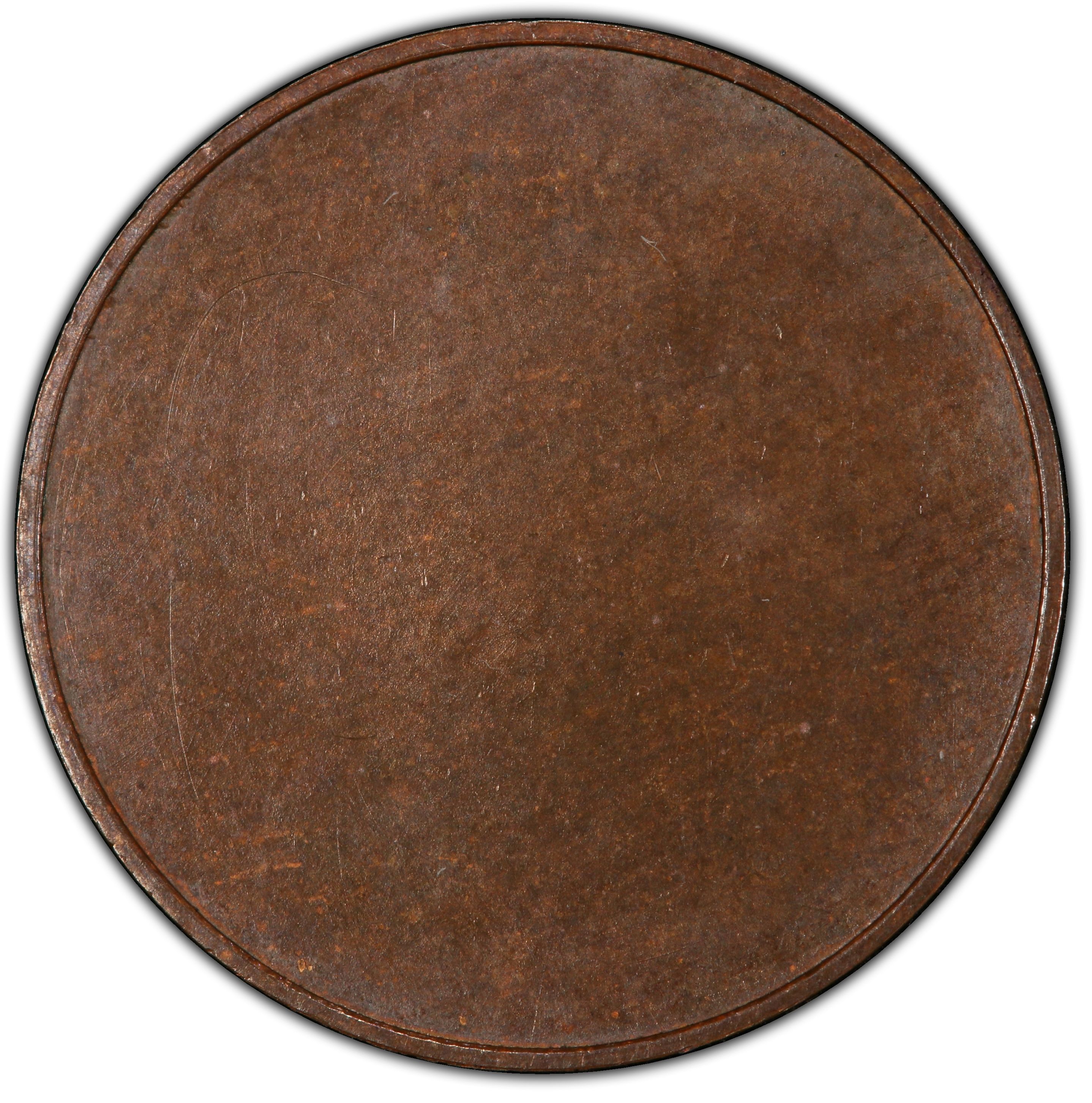 ½ Decimal Penny Uniface Pattern reverse