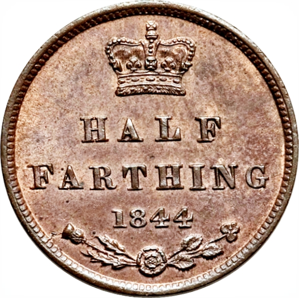 ½ Farthing - Victoria 1st portrait; incl. Colonial reverse