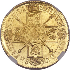 ½ Guinea - George I reverse
