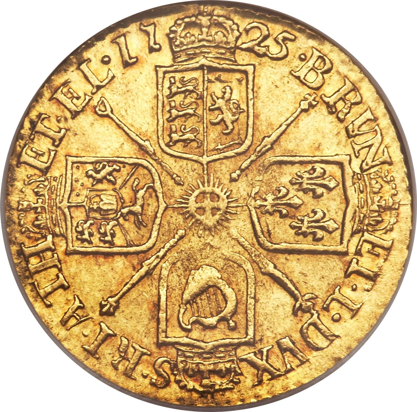 ½ Guinea - George I reverse