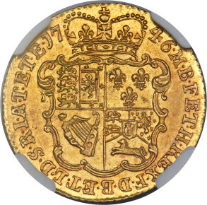 ½ Guinea - George II reverse